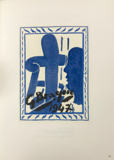 Braque Lithograph p47, Braque le patron 1963