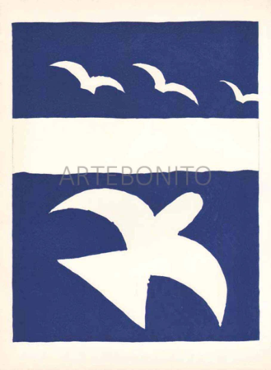 Braque Lithograph "Flying bird L01" Verve