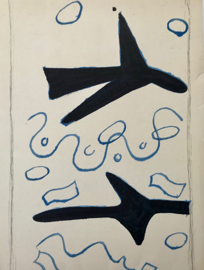 Braque Original Lithograph cover, Braque Catalog 1963, Mourlot
