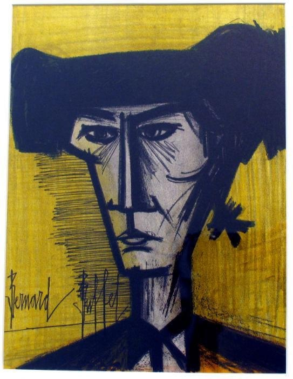 Bernard Buffet Original Lithograph, Torero 1967