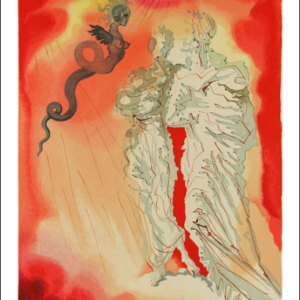Salvador Dali Woodcut Hell 21 Divine Comedy