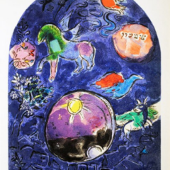 Chagall Lithograph, Simeon, Jerusalem window