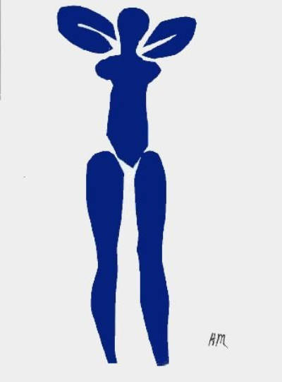 Matisse Lithograph, Blue Nude debout 1984