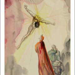 Salvador Dali Woodcut Apparition of Christ Paradise 14