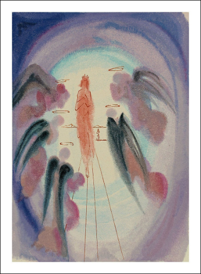 Salvador Dali Wodcut1960 Salvador Dali Wodcut Paradise 24 - St John and hope Divine Comedy