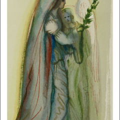 Salvador Dali Woodcut Paradise 32 The preparation for final prayer
