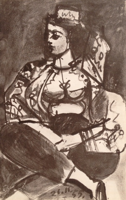 Picasso Sketchbook Lithograph No 1, dated 21/11/1955