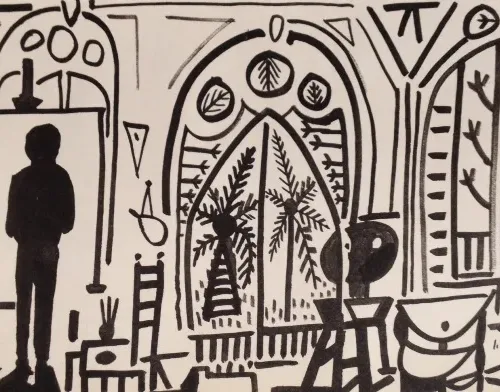 Picasso Sketchbook Lithograph No 12, dated 1/11/1955