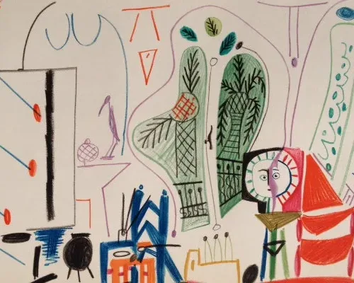Picasso Sketchbook Lithograph No 4, dated 8/11/1955