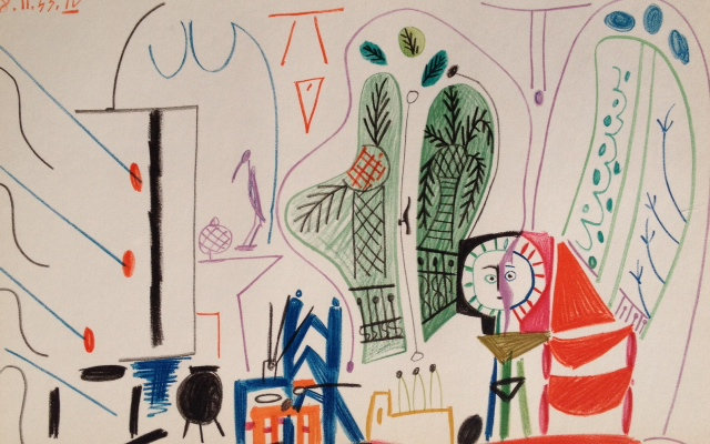 Picasso Sketchbook Lithograph No 4, dated 8/11/1955
