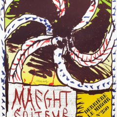 Pierre Alechinsky Poster original Lithograph pour DLM 250