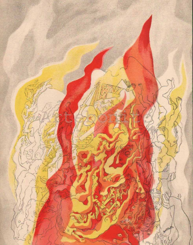 Rattner "Fire" Lithograph Verve 1937
