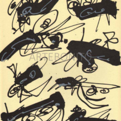 Antonio Saura, Lithograph N6-4, Noise 1988