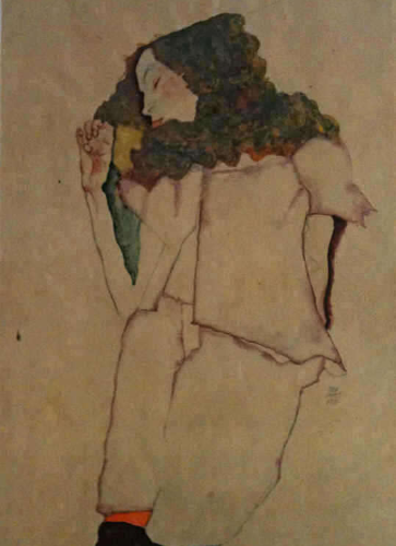 Schiele 18, Lithograph Sleeping Girl, 1968