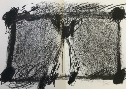 Antoni Tapies Lithograph, DM08175d, Derriere le miroir 1968