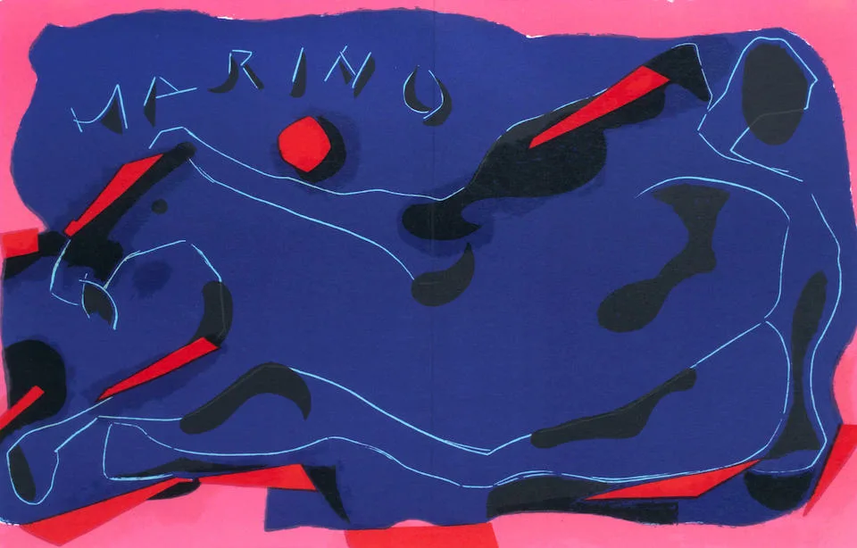 Marino Marini, Original Lithograph, Two Horses, Revue XX Siecle 1974
