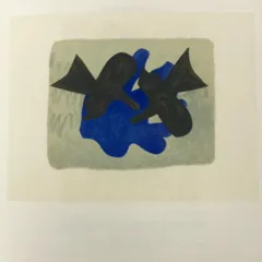 Braque Lithograph "Affiche bijoux de braque" 1963 Mourlot