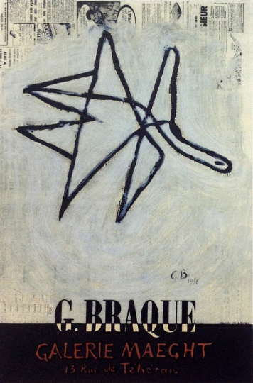 Braque Lithograph 8, Braque Maeght Gallery, Art in posters