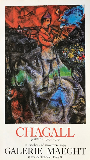 Marc Chagall Poster Le Violoniste by Maeght