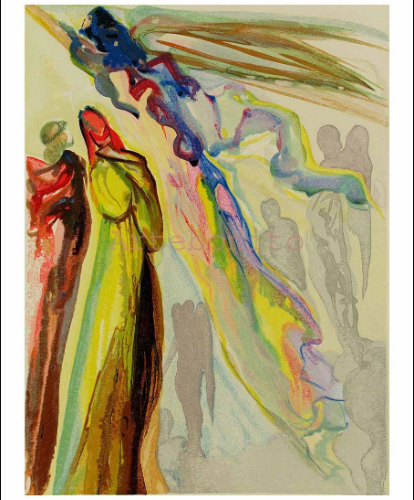 1960 Dali Woodcut Paradise 16 The Apparition of the Ancestor