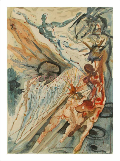 Salvador Dali, Purgatory 26, Woodcut, Divine Comedy