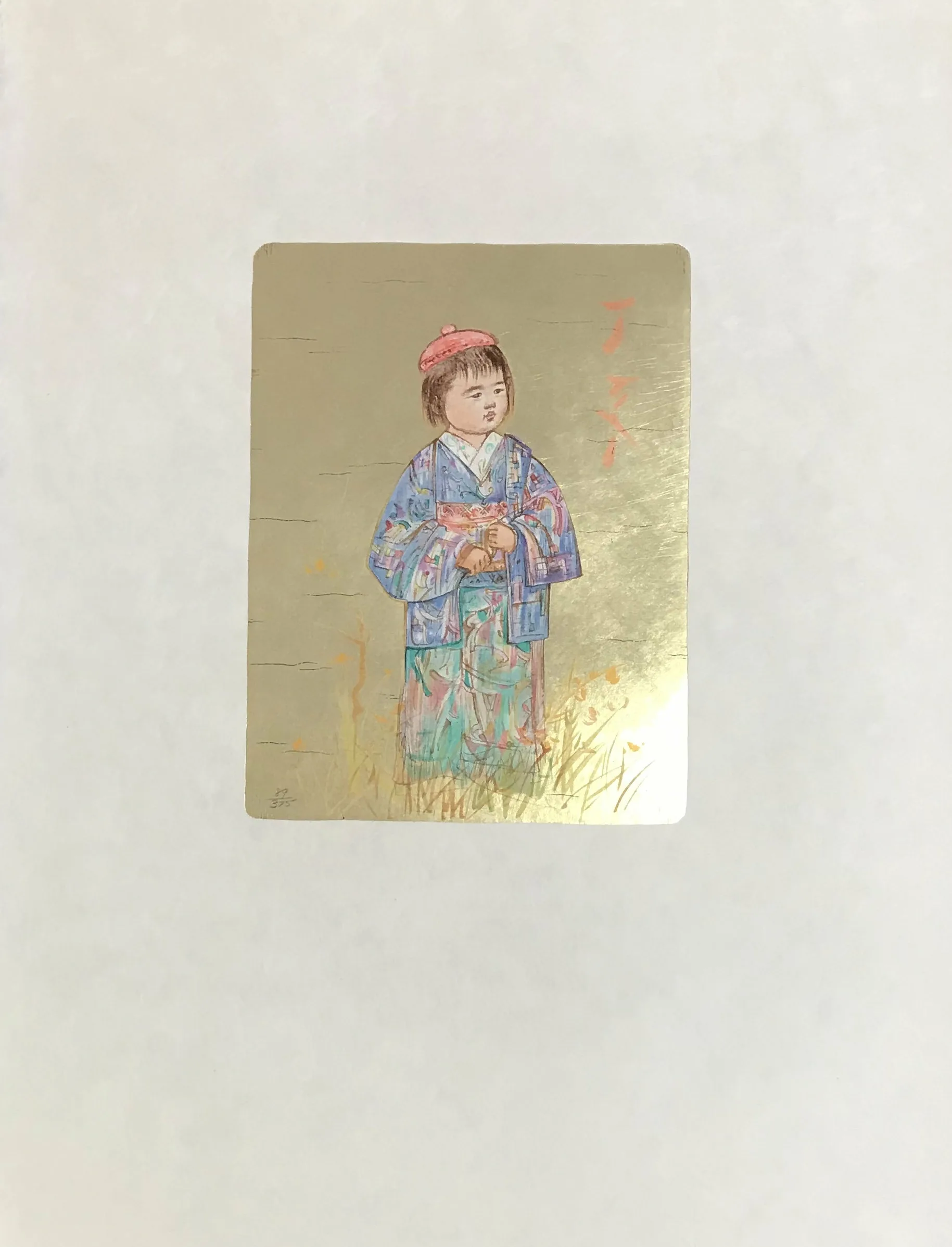 Edna Hibel, Tamiko, Pencil Signed Original Lithograph 1977