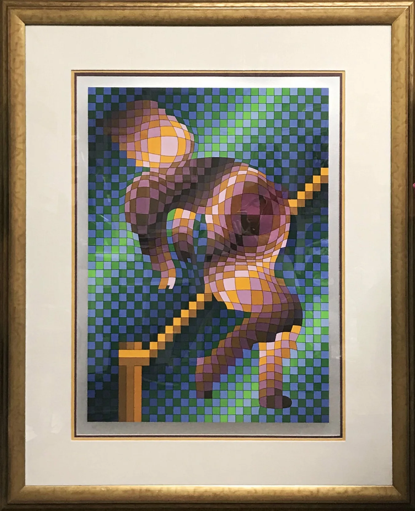 Victor Vasarely, Harlequin sportif, Serigraph Signed & numbered