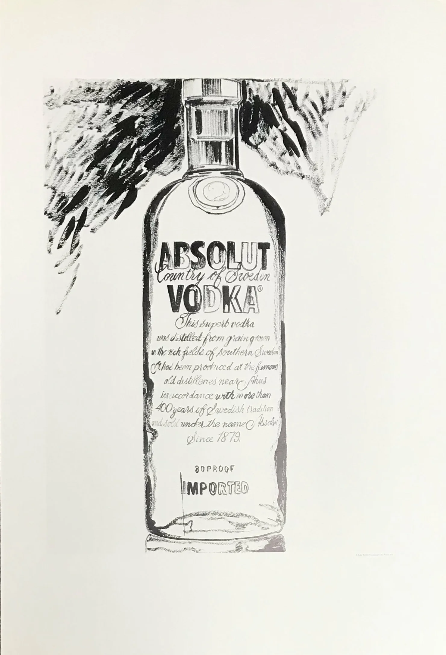 1999 Andy Warhol print, Absolut VodKa 6 Pop Art