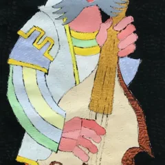 Jovan Obican, Guitar player, Signed Original Acrylic