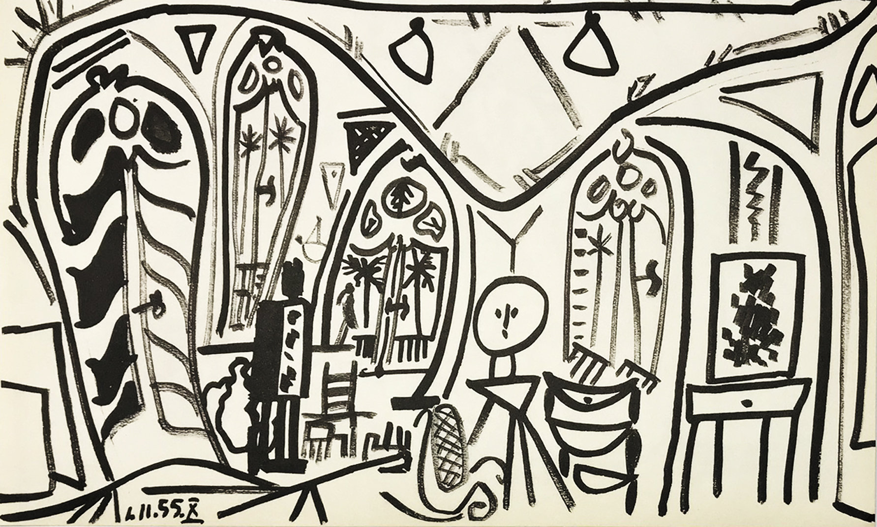 Picasso Sketchbook Lithograph No 10, dated 1/11/1955