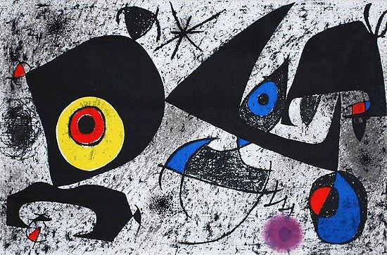 Joan Miro Original Lithograph, XX siecle 1976