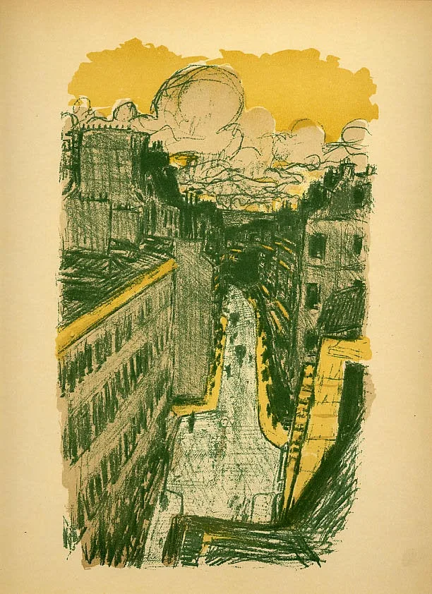 Bonnard Lithograph 115, Rue Vue d'en haut 1952