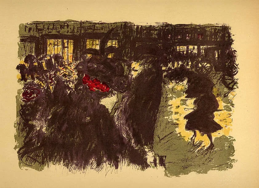 Bonnard Lithograph 119, Place le soir 1952
