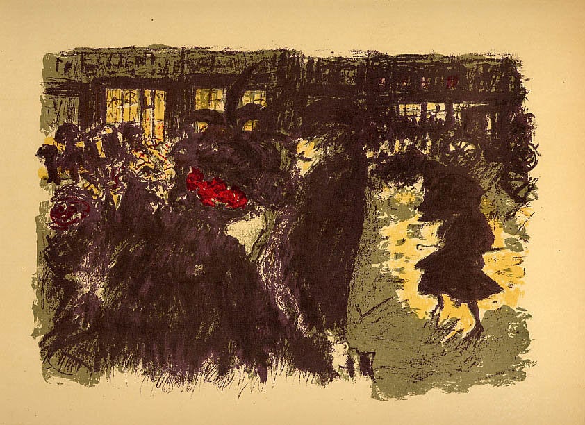 Bonnard Lithograph 119, Place le soir 1952