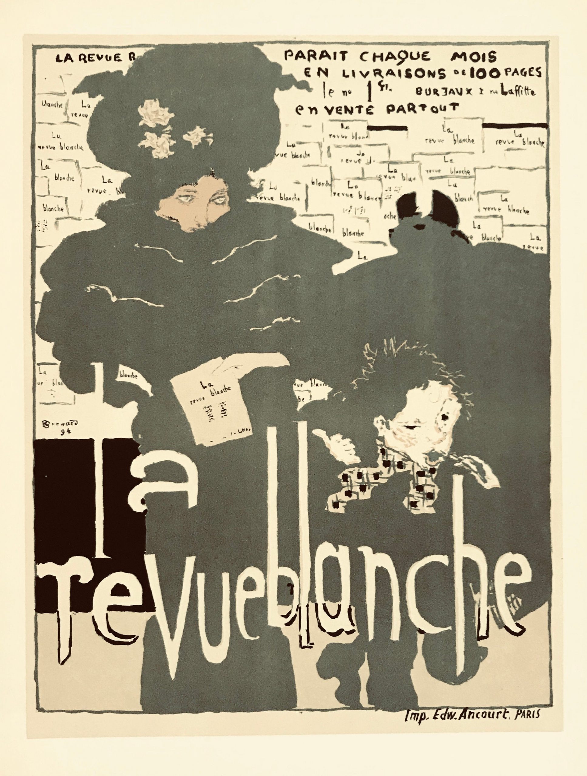 Bonnard Lithograph, La Revue Blanche 1952