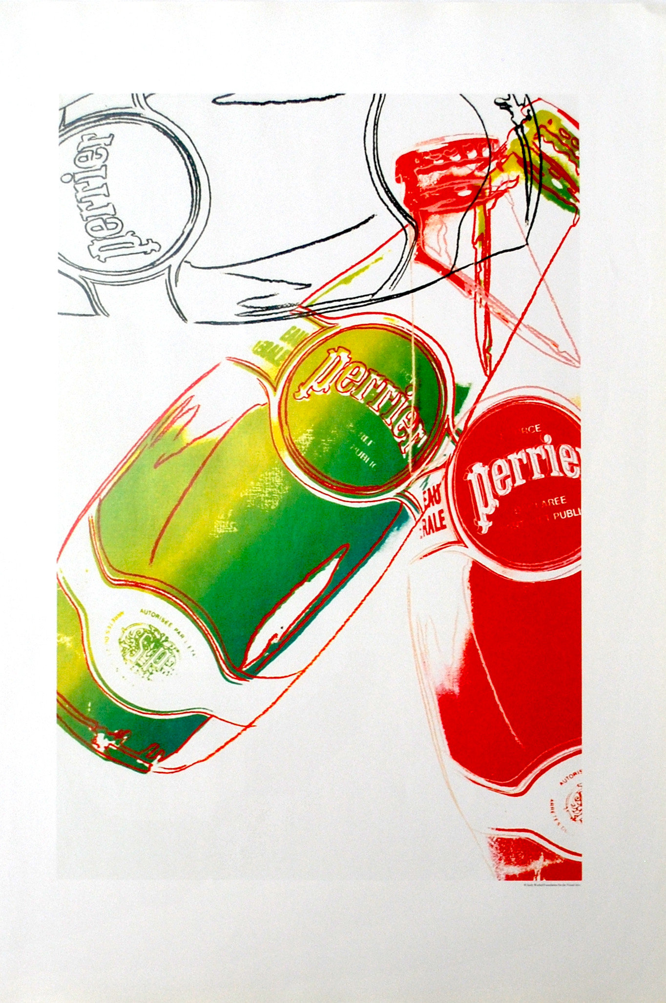 Andy Warhol print Perrier 6, Pop Art, 1999