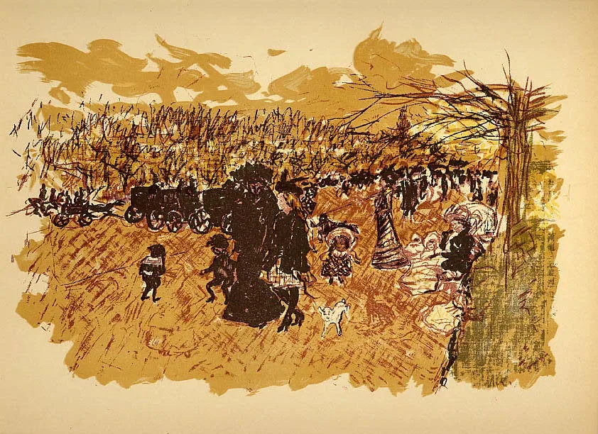 Bonnard Lithograph 109, Avenue du bois 1952