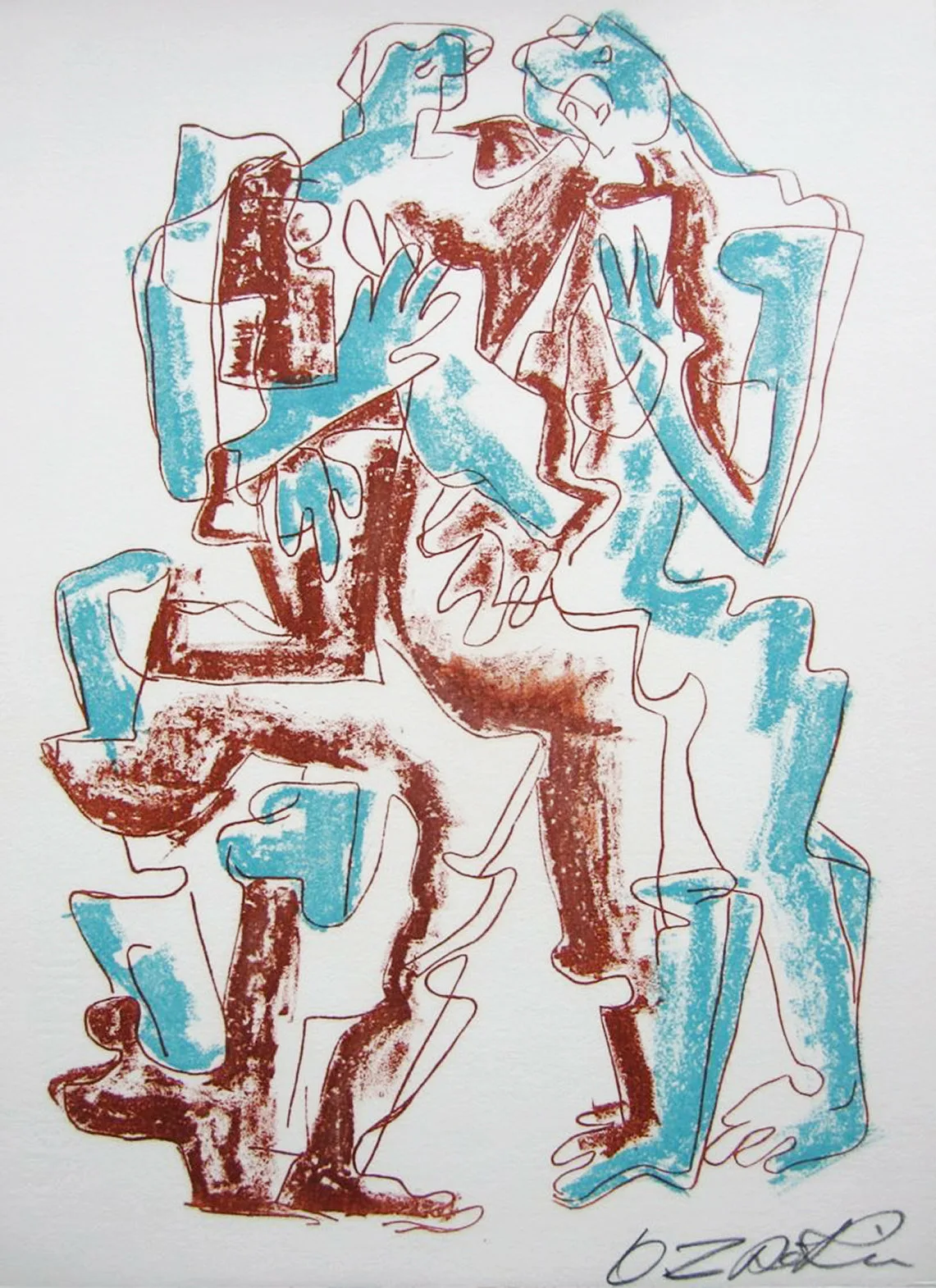 Ossip Zadkine, Pencil Signed Original Lithograph, Haute Malerie 1968