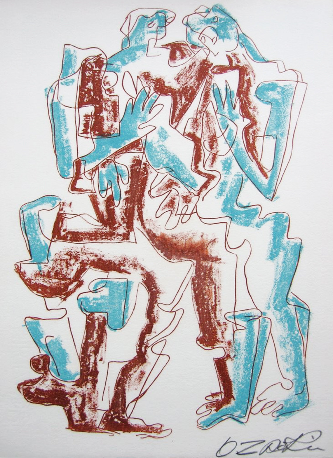 Ossip Zadkine, Pencil Signed Original Lithograph, Haute Malerie 1968