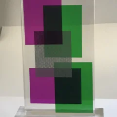 Lucite Acrylic Sculpture Tower Composition 3 By Grace Absi (SOLD)
