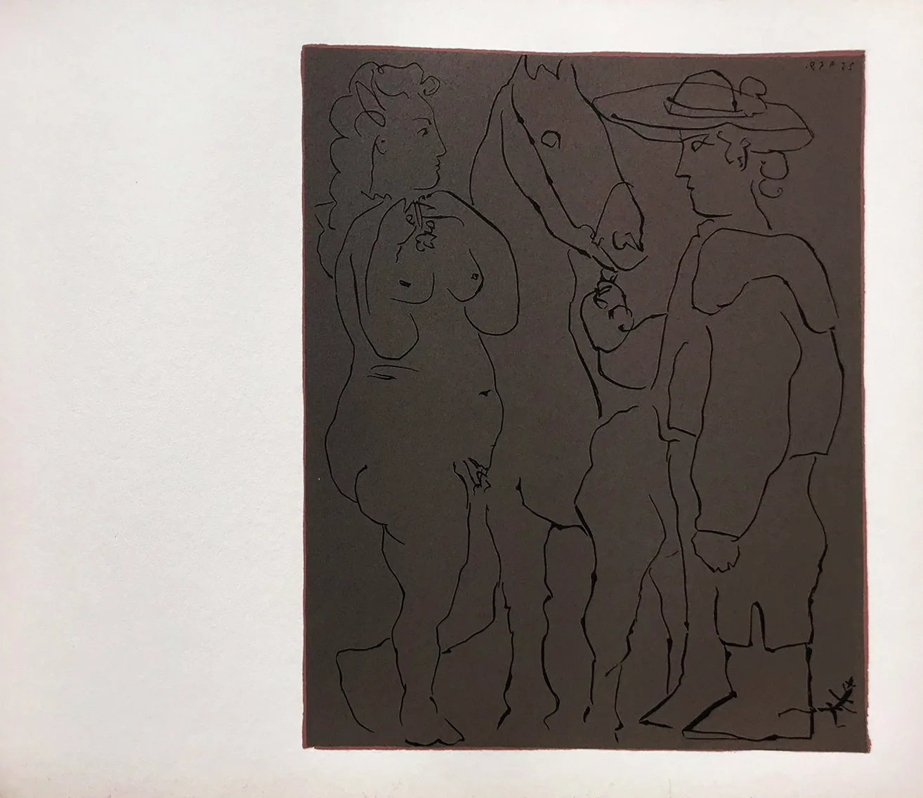 Picasso 10, Linogravures Picador femme et cheval 1962