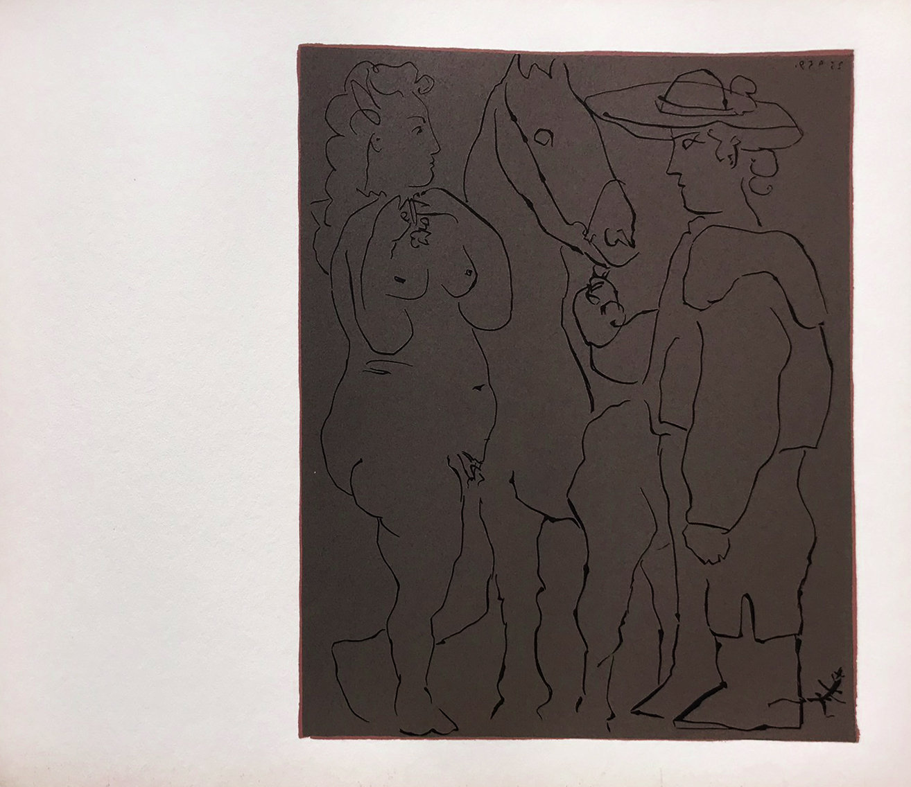 Picasso 10, Linogravures Picador femme et cheval 1962