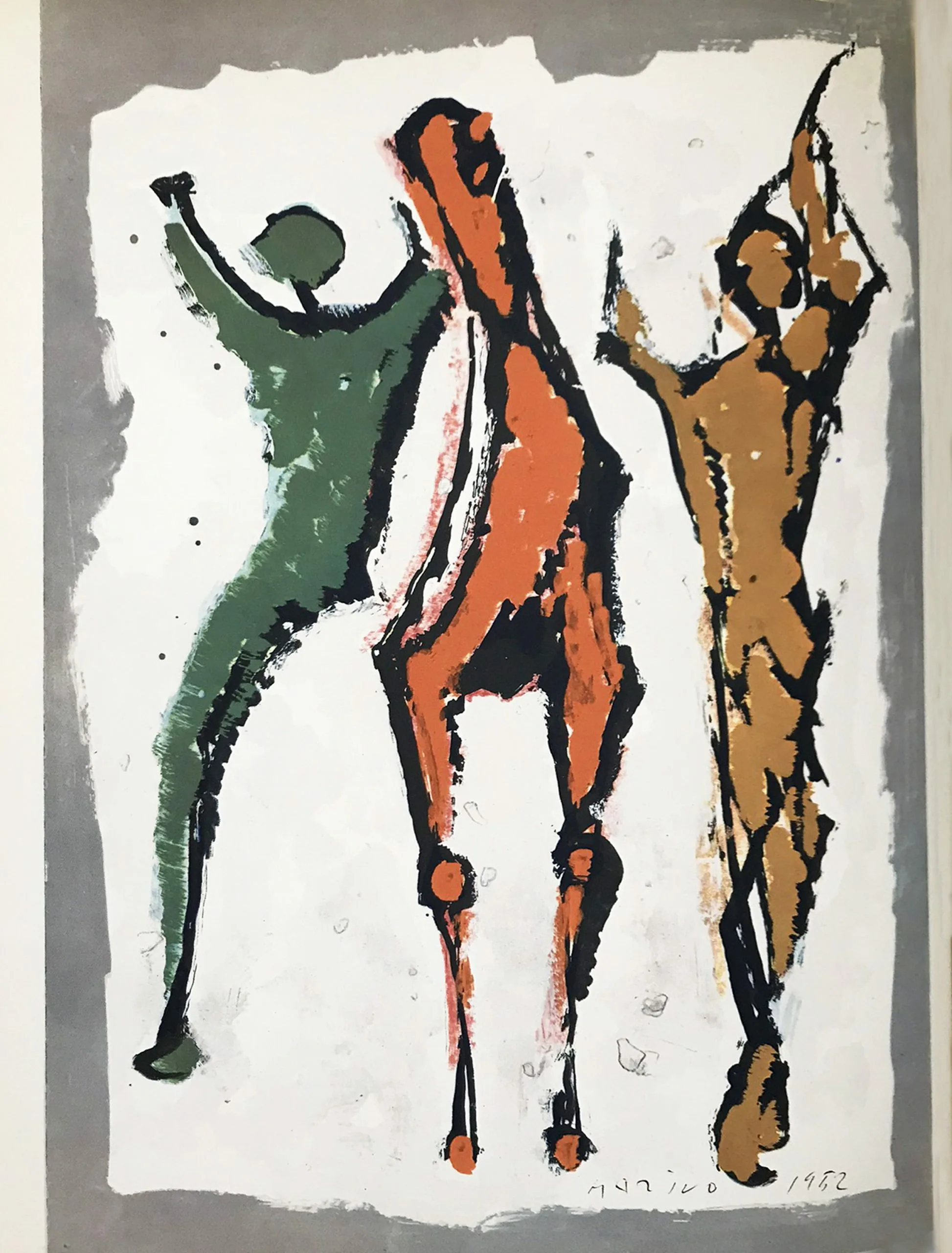 Marino Marini 3, Composition Two Acrobats with Horse