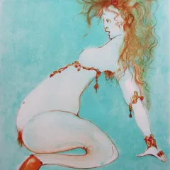 Leonor Fini, Pencil Signed Original Lithograph 1972, Pseudo Sonnet avec un intermede