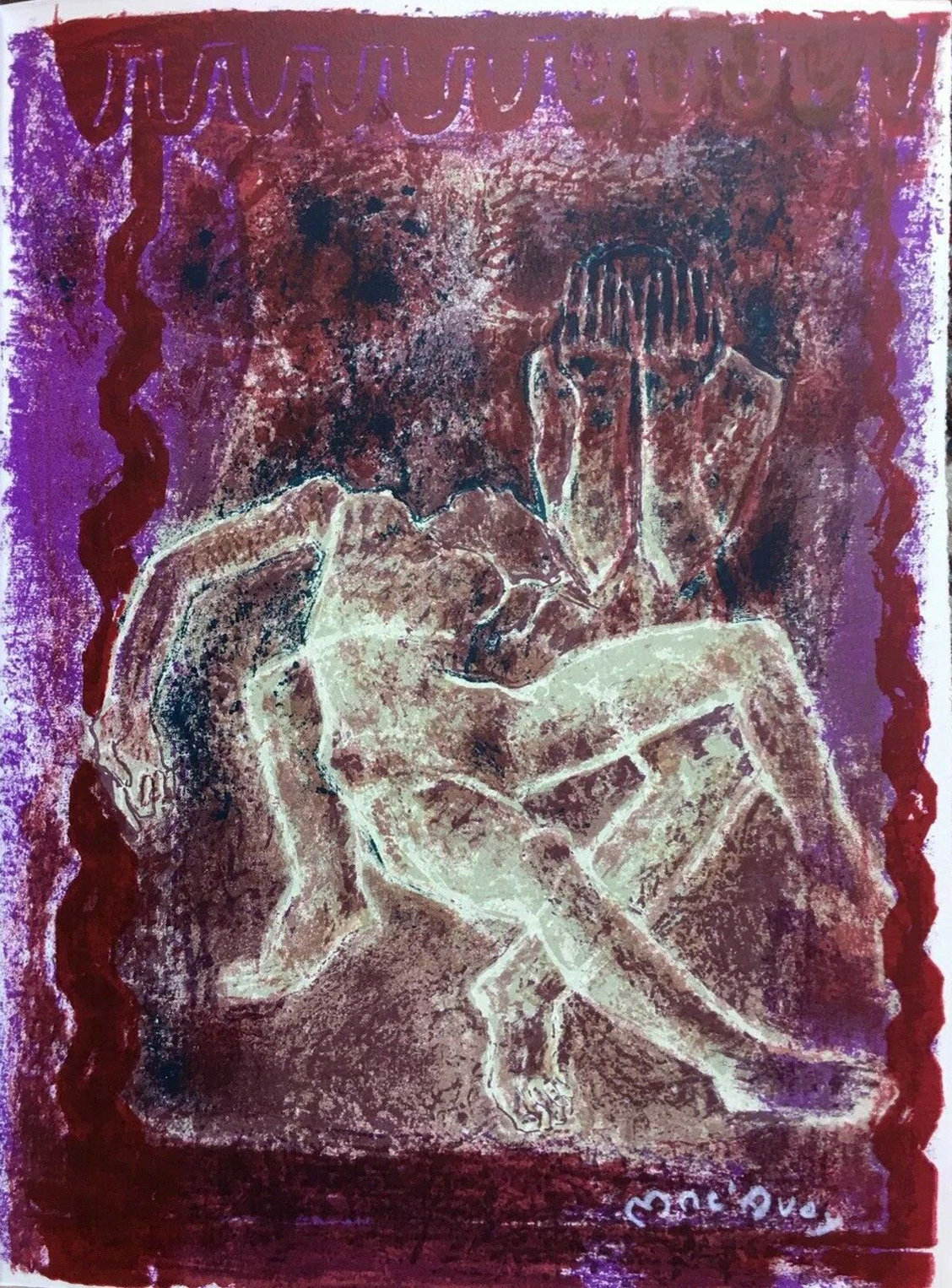 Edouard Mac'Avoy, Signed Original Lithograph, Aveu Monosyllabique 1968