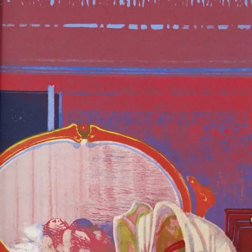 Leonardo Cremonini, Pencil Signed Original Lithograph, De l'autre côte du miroir 1968