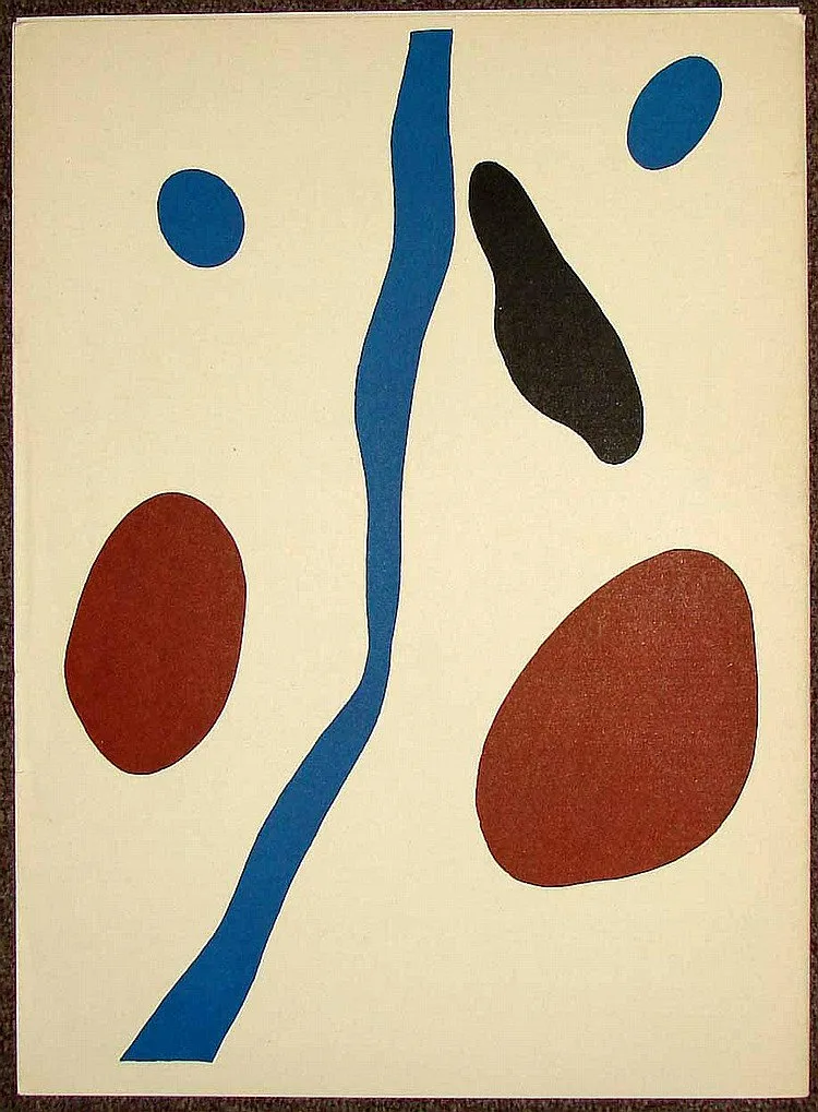 Jean Arp original Lithograph DM0120, Derriere le Miroir 1949