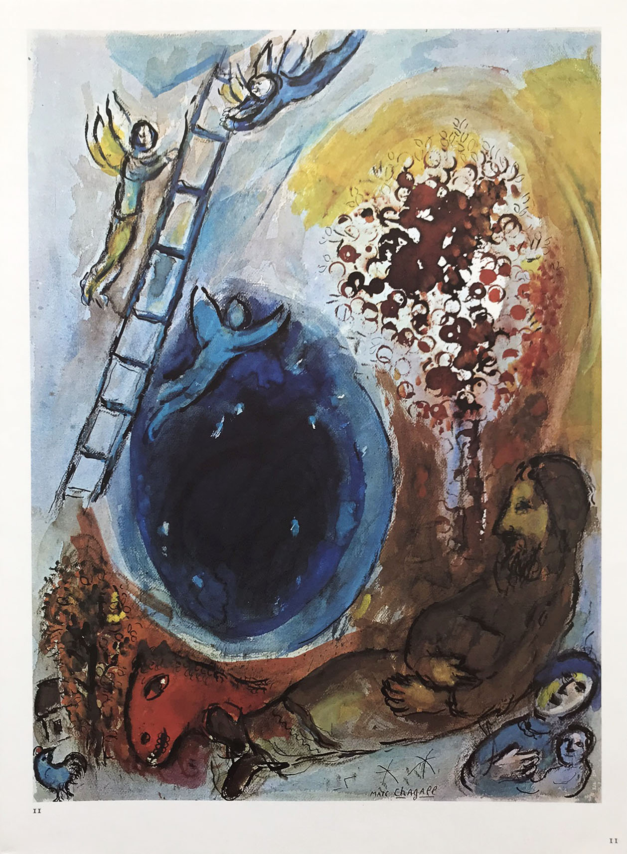 Marc Chagall Echelle de jacob, DM03225 Derriere le miroir 1977