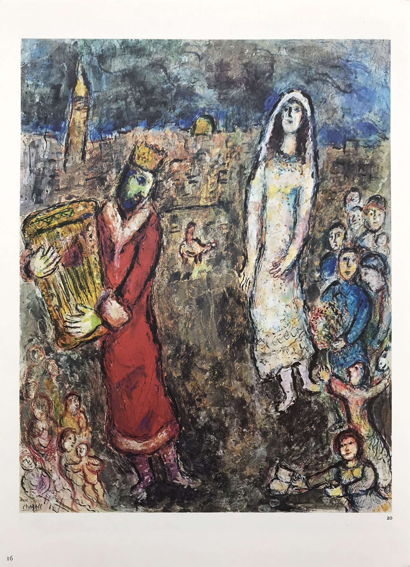 Marc Chagall David et bethsabee, DM06225 Derriere le miroir 1977