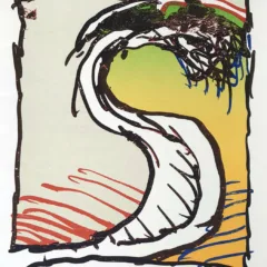 Alechinsky Lithograph, DM1247, Derriere le Miroir 1981